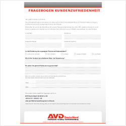 AVD Fragebogen Kundenzufriedenheit